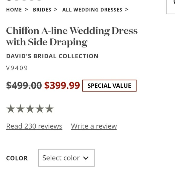 David's Bridal Wedding Dress - Picture 7 of 7